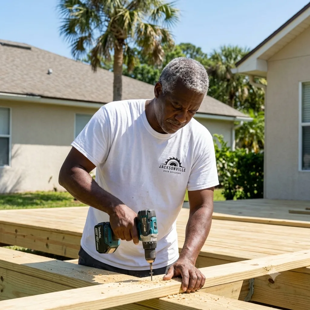 Custom deck framing and joist layout in Jacksonville FL